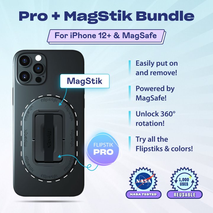 Pro + MagStik Bundle (for iPhone 12+ & MagSafe) - Black - Pro + MagStik Bundle (for iPhone 12+ & MagSafe) - PROBUNDBL